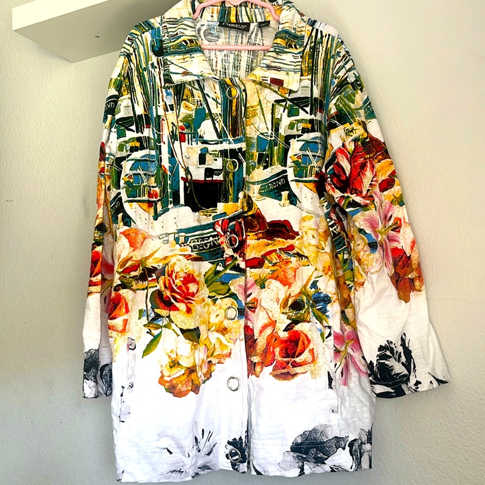 Onque Casual 100 % cotton blouse size large